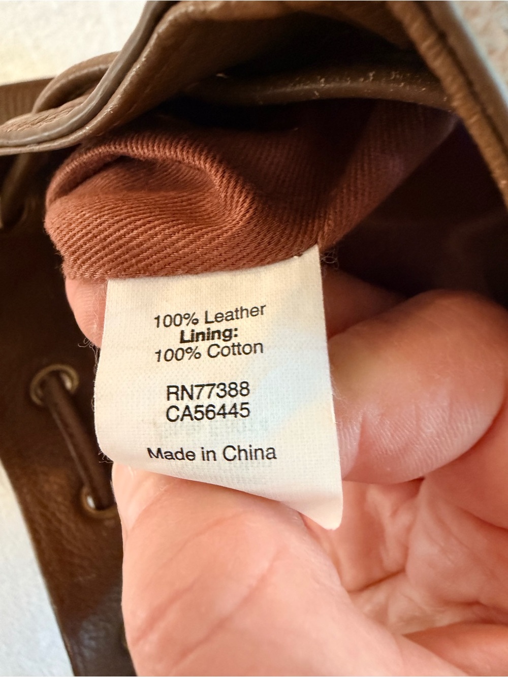 J. Crew Brown Leather Drawstring Bucket Crossbody - Picture 5 of 5
